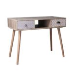 Γραφείο με 2συρτάρια “Mustard-Somona με pattern”