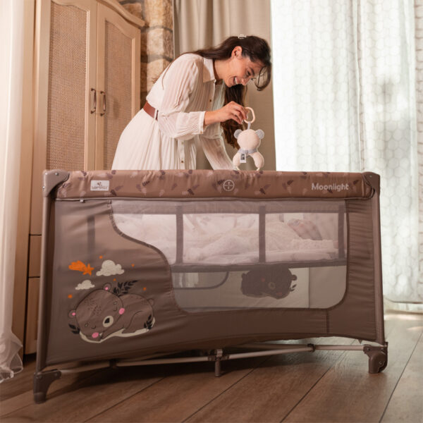 Παρκοκρέβατο 2 Επιπέδων Lorelli Moonlight με Αλλαξιέρα