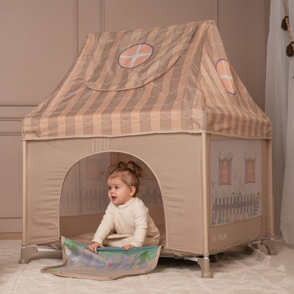 Lorelli Παρκοκρέβατο MY PLACE με Στέγη & Μαλακό Στρώμα