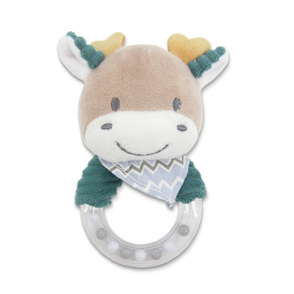 Μαλακή Κουδουνίστρα Lorelli Rattle Ring – Deer Blue Natural