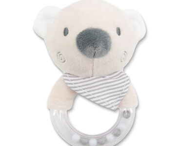 Μαλακή Κουδουνίστρα Lorelli Rattle Ring – Bear Beige Natural