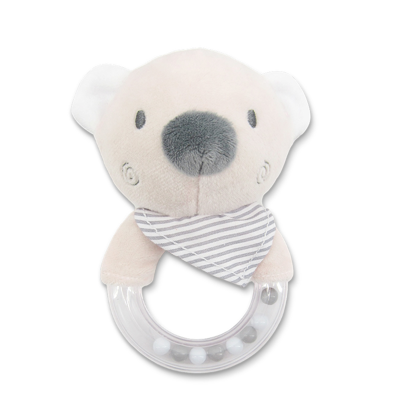 Μαλακή Κουδουνίστρα Lorelli Rattle Ring – Bear Beige Natural