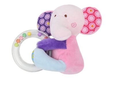 Μαλακό Παιχνίδι με Κρίκο Lorelli – Elephant Pink Natural