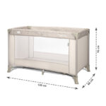 Lorelli Παρκοκρέβατο CARINA 1 επιπέδου με Μαλακό Στρώμα & Πτυσσόμενο Σχέδιο