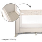 Lorelli Παρκοκρέβατο CARINA 1 επιπέδου με Μαλακό Στρώμα & Πτυσσόμενο Σχέδιο