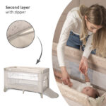 Lorelli Παρκοκρέβατο CARINA 2 Layers με Αλλαξιέρα & Πτυσσόμενο Σχέδιο