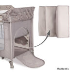 Lorelli Παρκοκρέβατο MOONLIGHT 2 επιπέδων Plus με Αλλαξιέρα & Πτυσσόμενο Σχέδιο