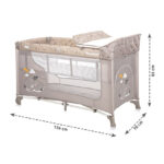 Παρκοκρέβατο 2 Επιπέδων Lorelli Moonlight με Αλλαξιέρα