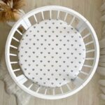 Μικρό σεντόνι για κούνια Smart Bed 9in1 | Καρδούλες γκρι