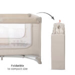 Lorelli Παρκοκρέβατο SWEET HOME 2 Layers με Στέγη & Πτυσσόμενο Σχέδιο