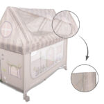 Lorelli Παρκοκρέβατο SWEET HOME 2 Layers με Στέγη & Πτυσσόμενο Σχέδιο