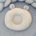 Βρεφικό Ανατομικό Βελούδινο Μαξιλάρι Ύπνου – Blue ears