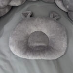 Βρεφικό Ανατομικό Βελούδινο Μαξιλάρι Ύπνου – Grey ears