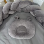 Βρεφικό Ανατομικό Βελούδινο Μαξιλάρι Ύπνου – Grey ears