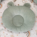 Βρεφικό Ανατομικό Βελούδινο Μαξιλάρι Ύπνου – Green ears