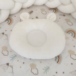 Βρεφικό Ανατομικό Βελούδινο Μαξιλάρι Ύπνου – White ears