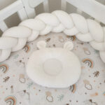 Βρεφικό Ανατομικό Βελούδινο Μαξιλάρι Ύπνου – White ears