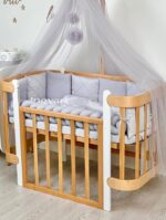 Σετ προίκα μωρού | Σατέν Γκρι 7 τμχ.