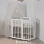 Κουνουπιέρα κούνιας με Pom Pom | Λευκή