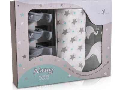 Μουσελίνες Cangaroo Aimy 120×110 cm Σετ 2 τμχ – Βρεφικές Πάνες Αγκαλιάς & Βαμβακερές Κάλυψεις