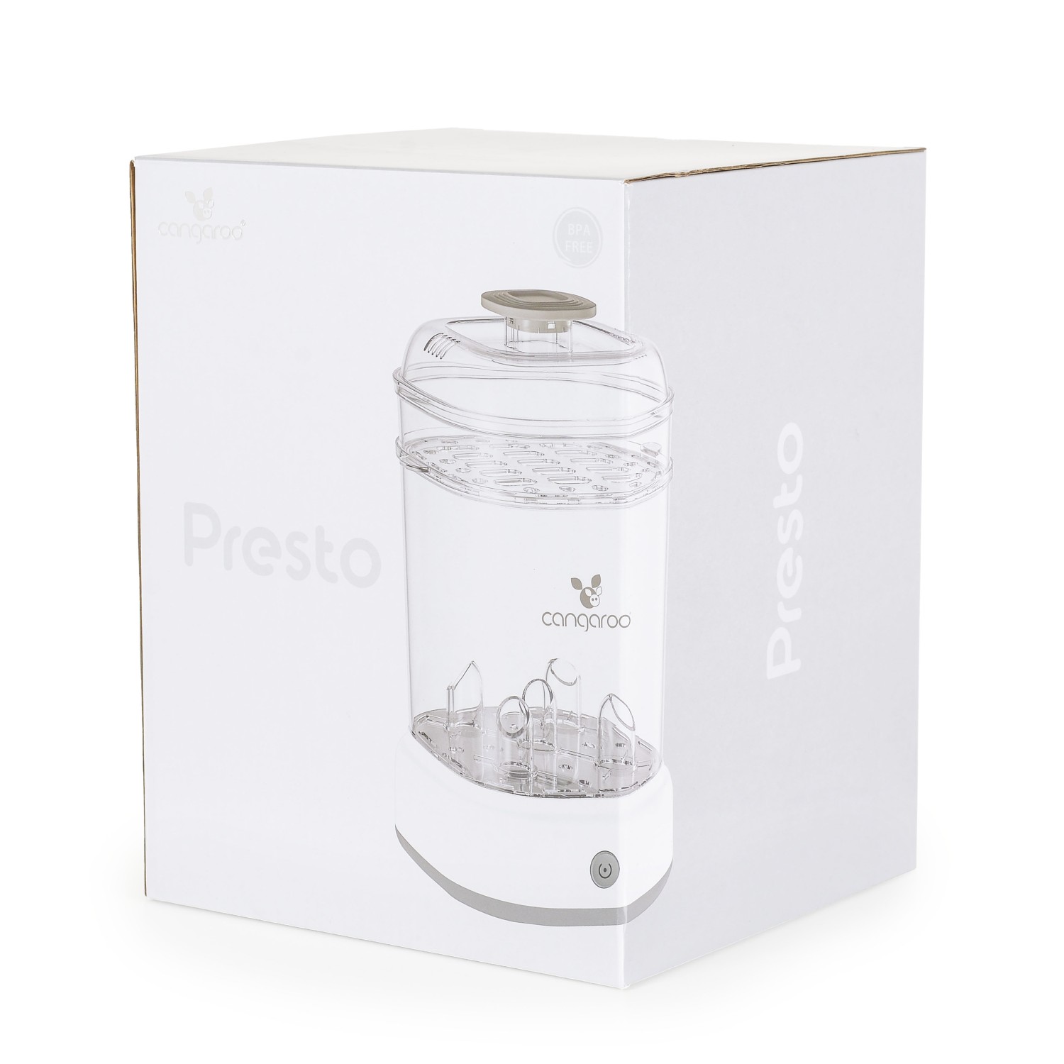 Cangaroo Ηλεκτρικός Αποστειρωτής Μπιμπερό Presto Grey – 5 Μπουκάλια, Γρήγορη Αποστείρωση