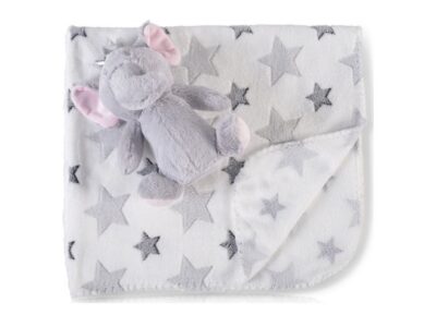Cangaroo Κουβέρτα Αγκαλιάς 75×90 cm με Μαλακό Παιχνίδι “Little Elephant”