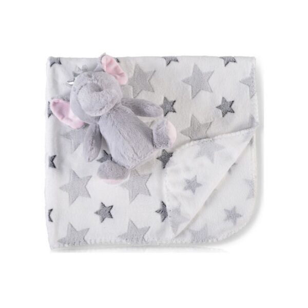 Cangaroo Κουβέρτα Αγκαλιάς 75×90 cm με Μαλακό Παιχνίδι “Little Elephant”