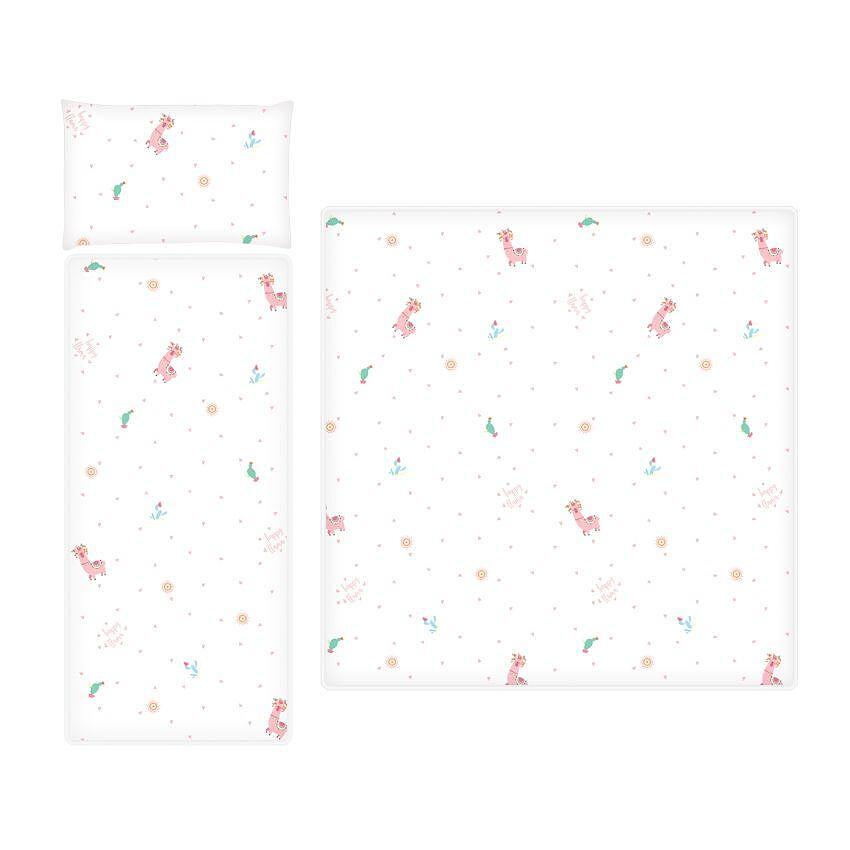 Lorelli Classic Σετ για Παιδικό Καρότσι – Happy Lama (Βαμβακερό & Ζεστό)