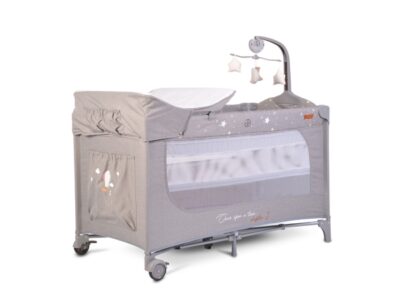 Cangaroo Once Upon A Time Παρκοκρέβατο 2 Επιπέδων με Στρώμα Γκρι 125x62cm