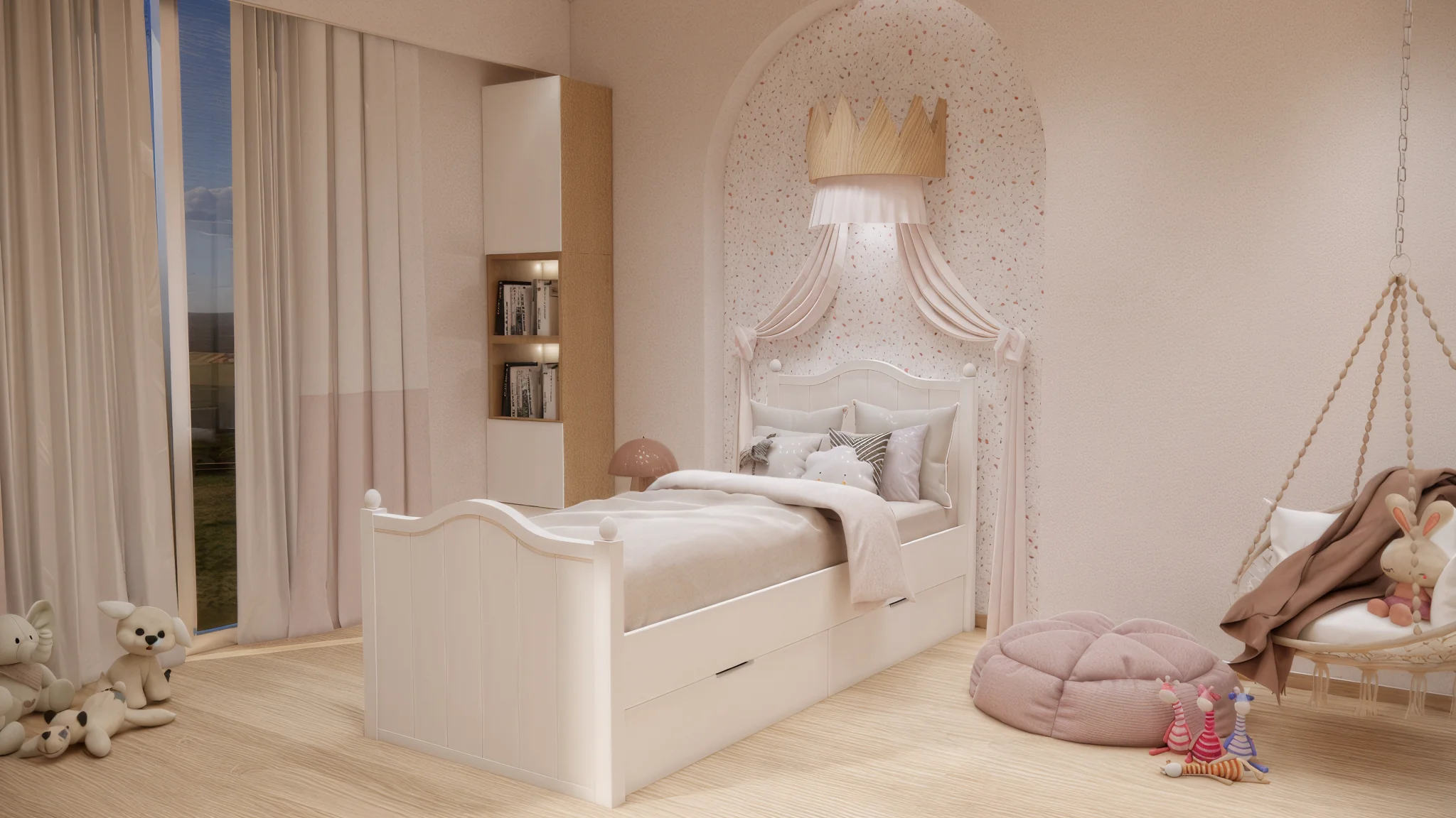 Παιδικό κρεβάτι ROSE για στρώμα 200×90