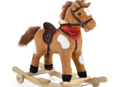 Κουνιστό Λούτρινο Αλογάκι Thunder WJ‑302 με Ρόδες & Ήχους