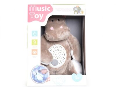 Λούτρινο φωτάκι νυκτός με φώτα & μελωδίες – Moni Toys Hippo K999‑312
