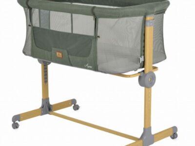 Baby Crib AURA Green – Βρεφικό Λίκνο Co-Sleeper Cangaroo με Ρυθμιζόμενο Ύψος & Anti-Reflux
