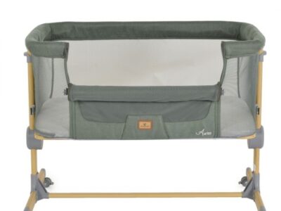Baby Crib AURA Green – Βρεφικό Λίκνο Co-Sleeper Cangaroo με Ρυθμιζόμενο Ύψος & Anti-Reflux