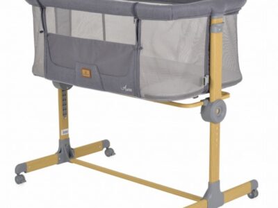 Baby Crib AURA Grey – Βρεφικό Λίκνο Co-Sleeper Cangaroo με Ρυθμιζόμενο Ύψος & Anti-Reflux