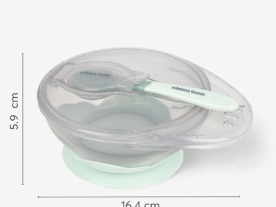 KikkaBoo Suction Bowl Beige Μπολ Φαγητού με Βεντούζα & Κουτάλι 250ml 4+ Μηνών BPA Free