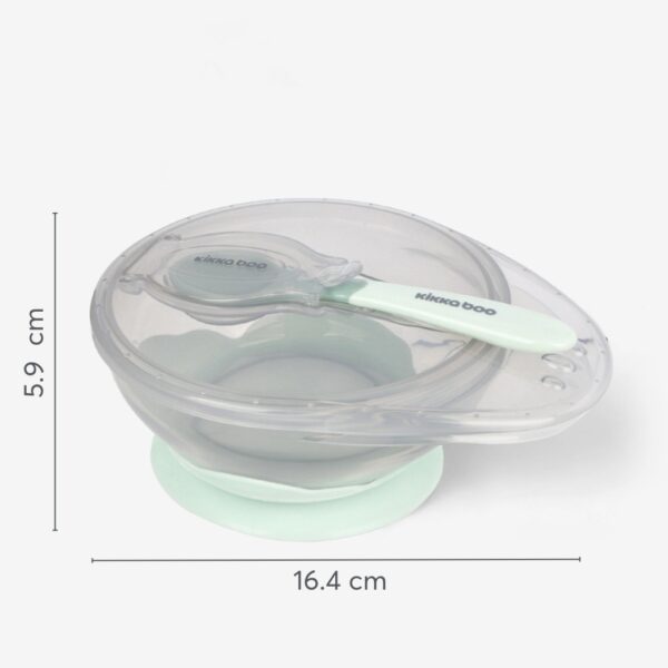 KikkaBoo Suction Bowl Beige Μπολ Φαγητού με Βεντούζα & Κουτάλι 250ml 4+ Μηνών BPA Free