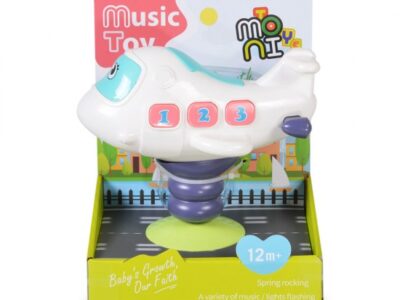 Moni Baby Plane K999-139B Αεροπλανάκι με Φώτα, Μελωδίες και Ήχους για Βρέφη