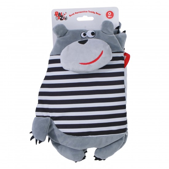 Bali Bazoo Βρεφικό Βιβλιαράκι Δραστηριοτήτων Harmonica Teddy Bear 81043 με Υφές 0+ Μηνών