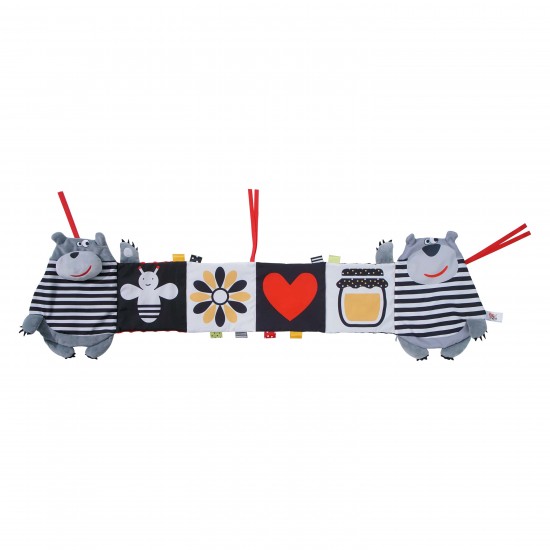 Bali Bazoo Βρεφικό Βιβλιαράκι Δραστηριοτήτων Harmonica Teddy Bear 81043 με Υφές 0+ Μηνών
