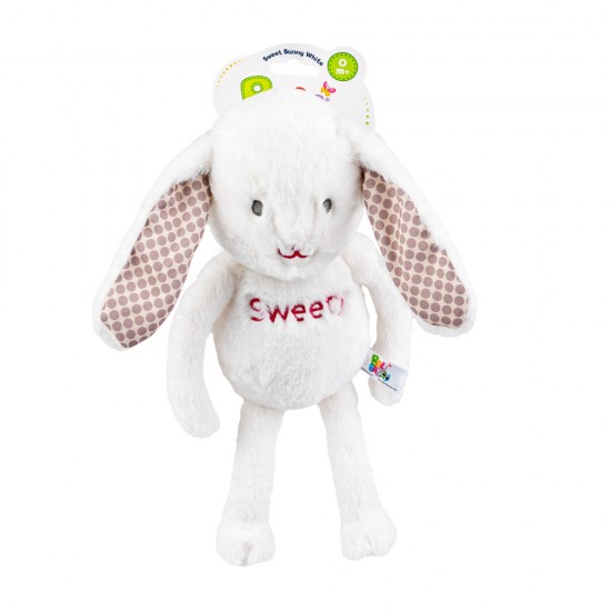 Bali Bazoo Λούτρινο Κουνελάκι Sweety Bunny 81970 Λευκό για Μωρά 0+ Μηνών