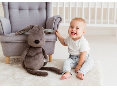 Bali Bazoo Λούτρινο Σκυλάκι 58cm 81990 Γκρι για Μωρά 0+ Μηνών