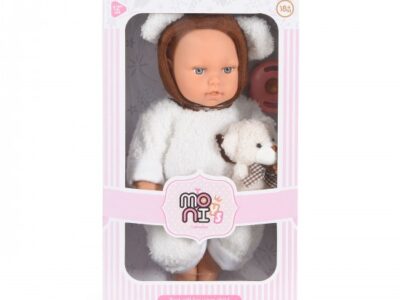 Moni Κούκλα Μωρό Bear & Baby Bear LS1255-1 30cm με Πιπίλα και Λούτρινο Αρκουδάκι 18m+