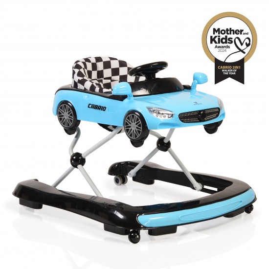 Moni Περπατούρα Cabrio 2 in 1 Blue με Φωτάκια, Μελωδίες & Ρυθμιζόμενο Ύψος