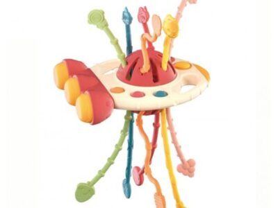 Moni Baby Pull Toy UFO Red Παιχνίδι Έλξης Διαστημόπλοιο για Βρέφη και Νήπια