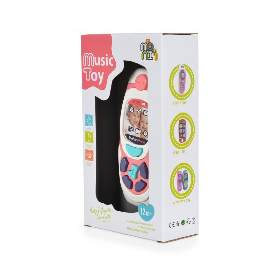 Moni Baby Phone K999-72G Pink Παιδικό Κινητό Τηλέφωνο με Μελωδίες και Φωτεινά Εφέ