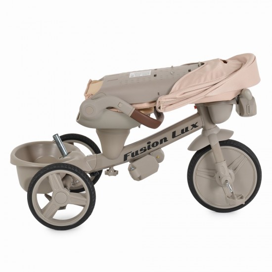 Moni Τρίκυκλο Fusion Lux Beige 5m+ έως 5 ετών με Περιστρεφόμενο Κάθισμα 360° & Γονικό Χειριστήριο