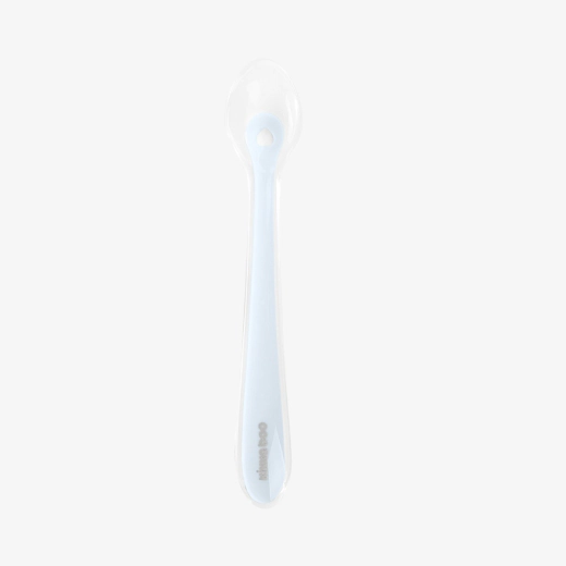 KikkaBoo Silicone Spoons Blue Σετ 2 Κουτάλια Σιλικόνης με Θήκη 4+ Μηνών BPA Free