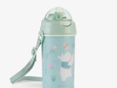 KikkaBoo Music Fest Mint Παιδικό Ποτηράκι με Καλαμάκι Σιλικόνης & Λουράκι 450ml 4+ Ετών