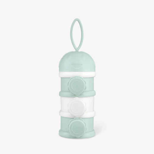 KikkaBoo Δοχείο Μερίδων Γάλακτος 3 Επιπέδων Mint – Milk Powder Dispenser BPA Free με Λαβή Μεταφοράς